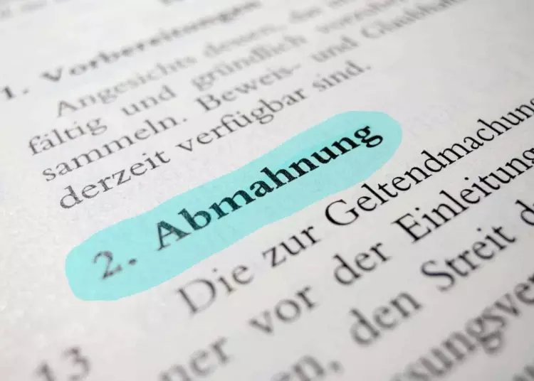 abmahnung